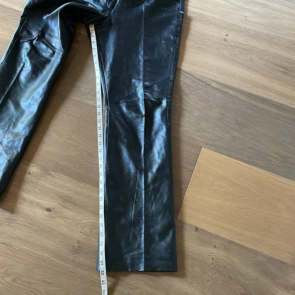 Margaret Godfrey 100% Leather Vintage Straight Leg Size 10 - Picture 7 of 16